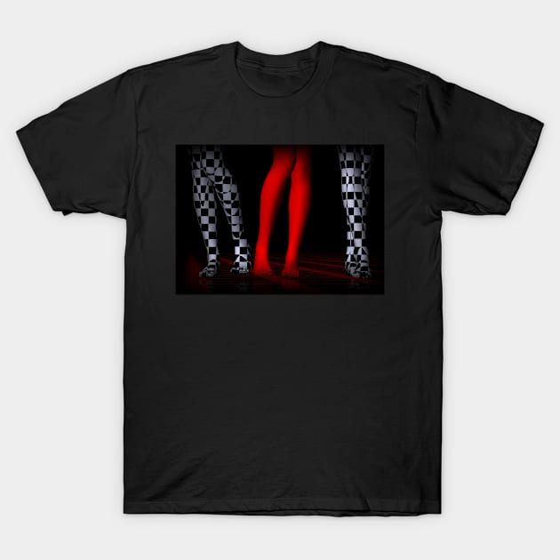 legs in black-white and red T-Shirt by issabild